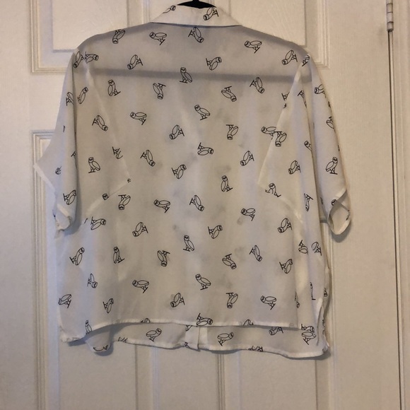 S Lumière Owl Print Blouse - Picture 2 of 7